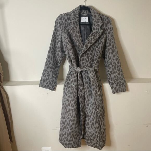 Old Navy Oversized Soft-brushed Leopard-Print Coat Size Small - Picture 10 of 11